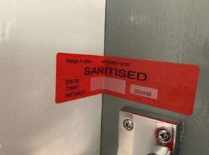 Hotel Door Sanitised Label 2