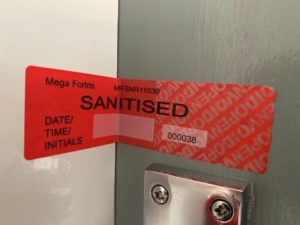 Hotel Door Sanitised Label 3