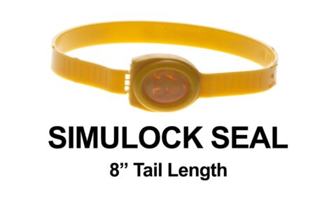 Simulock Trailer Door Seal Yellow Locked 8" Tail Length